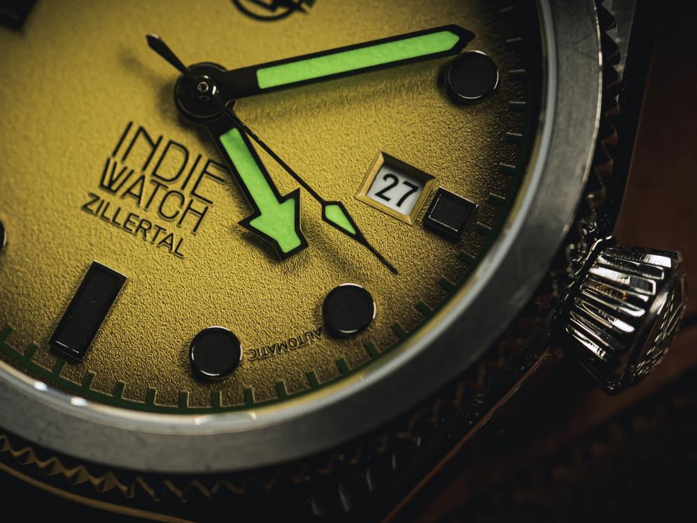 Indie Watch Zillertal Automatik Uhr, Gelb, 40 mm, 163S