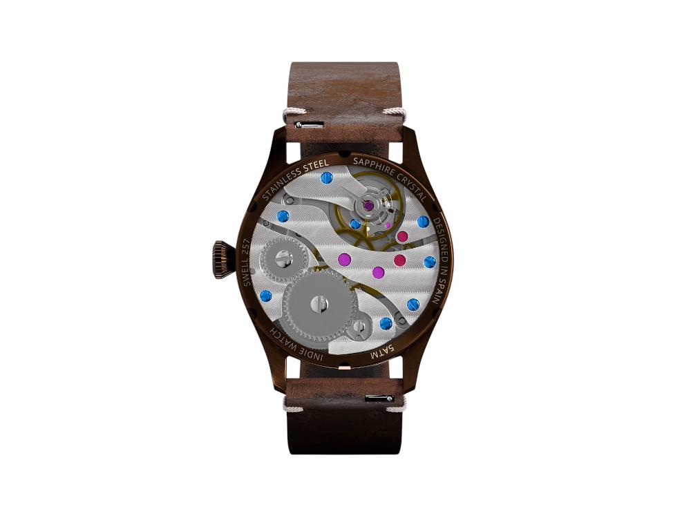 Indie Watch Swell Automatik Uhr, PVD Bronze, Gelb, 42 mm, 257BB