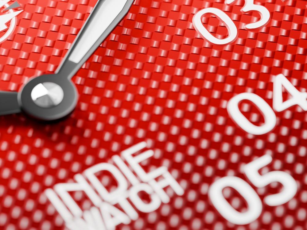 Indie Watch Swell Automatik Uhr, PVD Bronze, Rot, 42 mm, 257YB