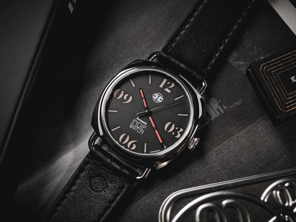 Indie Watch Zermatt Automatik Uhr, Schwarz, 44 mm, 31B