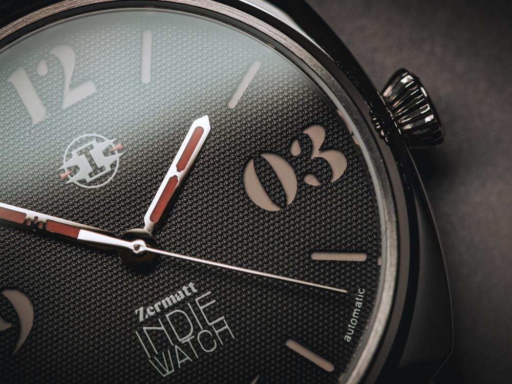 Indie Watch Zermatt Automatik Uhr, Schwarz, 44 mm, 31B