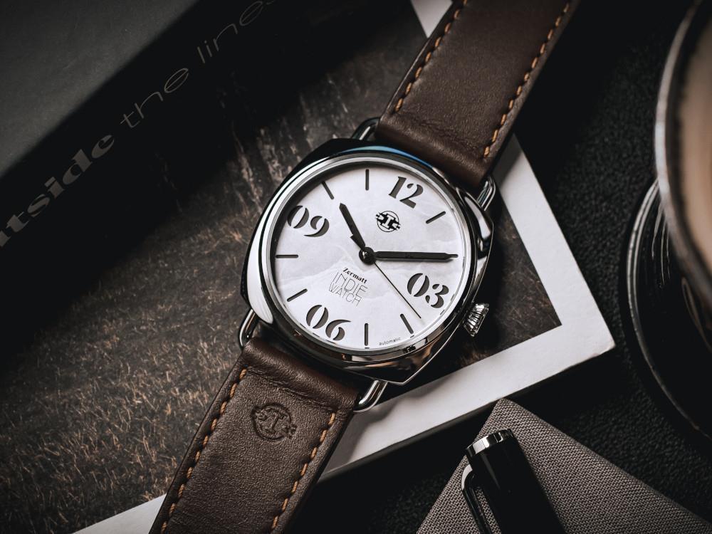 Indie Watch Zermatt Automatik Uhr, Weiss, 44 mm, 31G