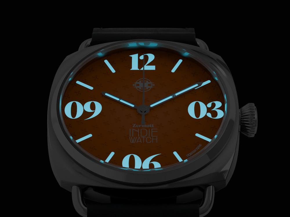 Indie Watch Zermatt Automatik Uhr, Orange, 44 mm, 31K