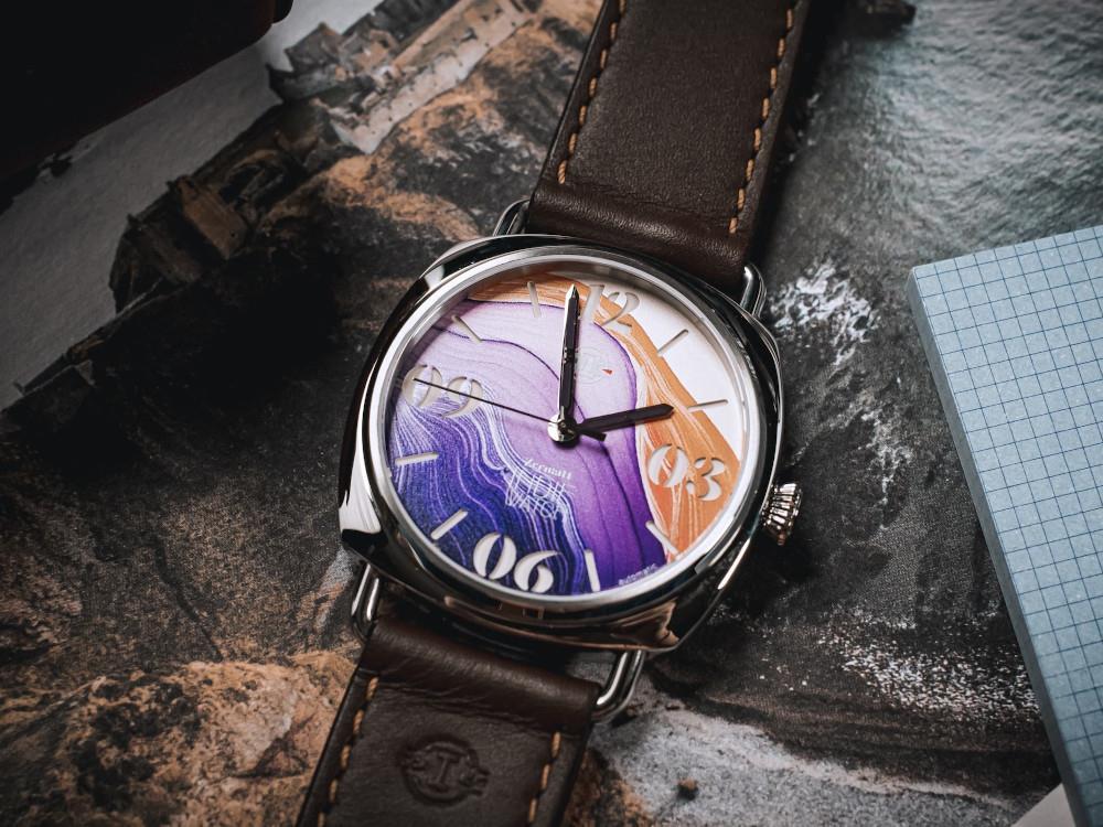 Indie Watch Zermatt Automatik Uhr, Rose, 44 mm, 31P