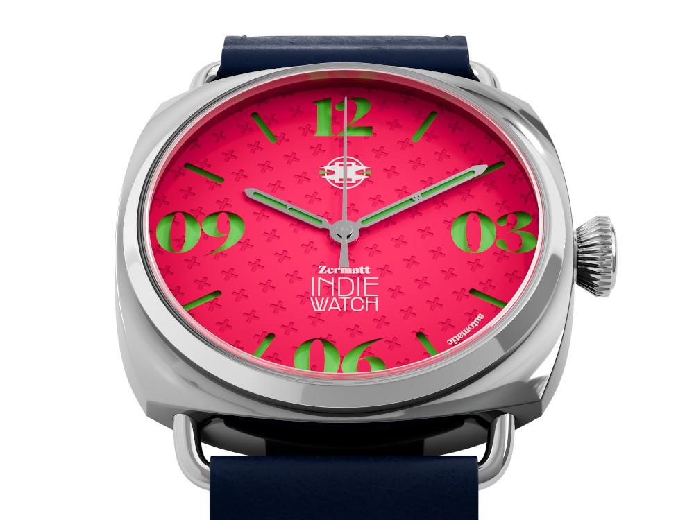 Indie Watch Zermatt Automatik Uhr, Rose, 44 mm, 31Y