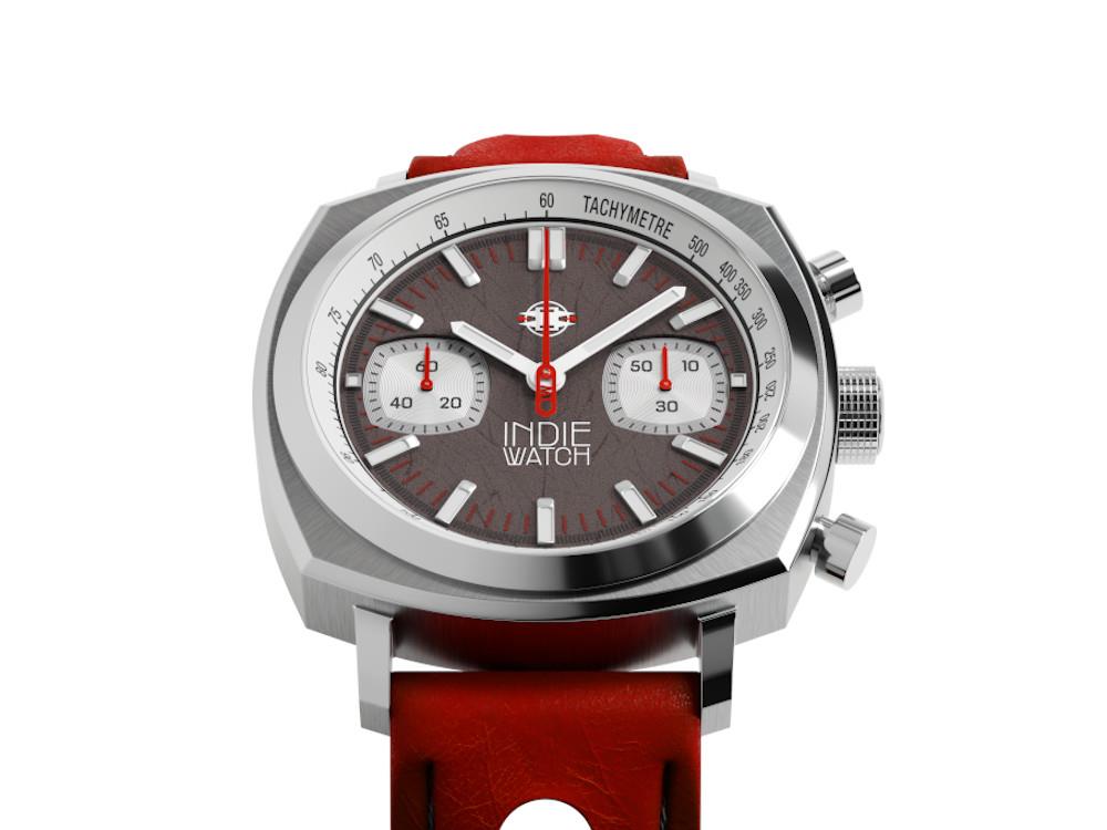 Indie Watch Strum Quartz Uhr, Sonnenschliff, 42 mm, Chronograph, 521B