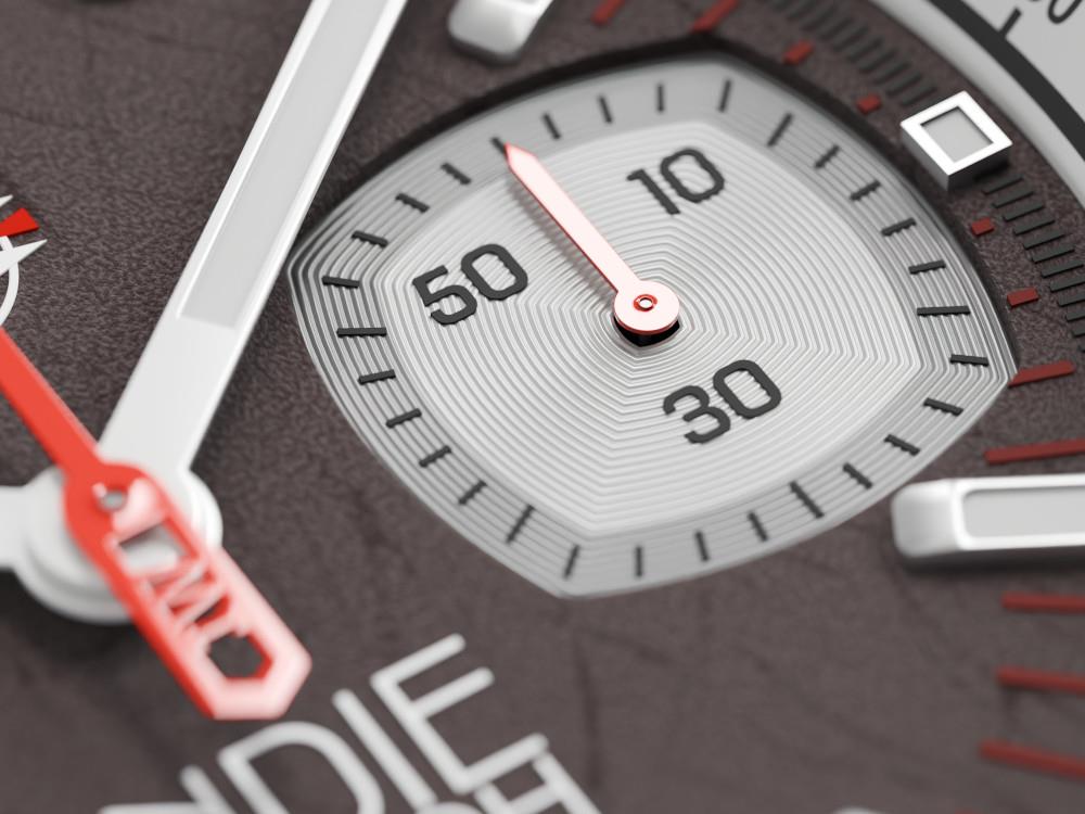 Indie Watch Strum Quartz Uhr, Sonnenschliff, 42 mm, Chronograph, 521B