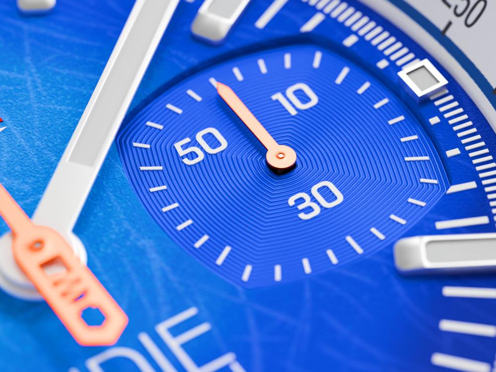 Indie Watch Strum Quartz Uhr, Blau, 42 mm, Chronograph, 521K