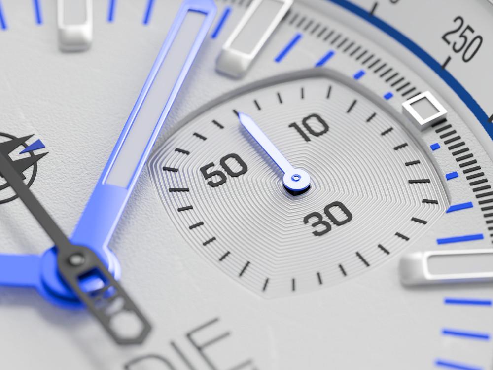 Indie Watch Strum Quartz Uhr, Weiss, 42 mm, Chronograph, 521L