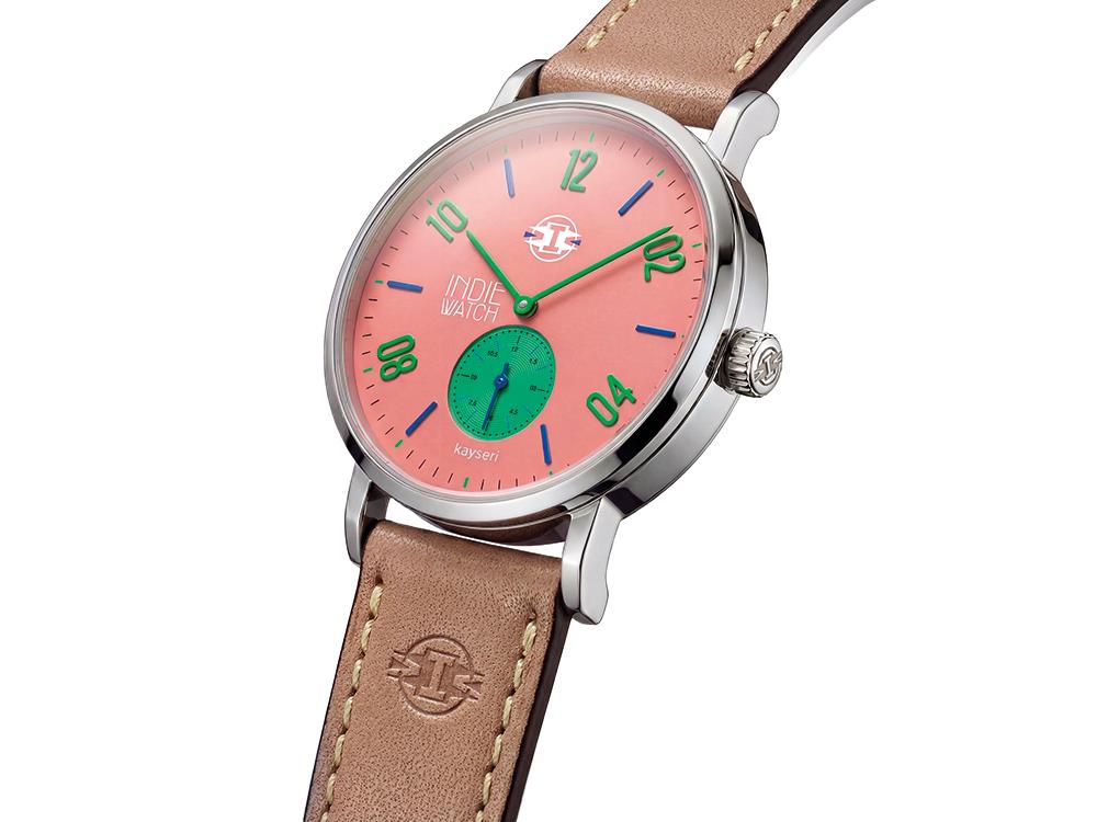 Indie Watch Kayseri Quartz Uhr, Edelstahl 316L , Lachs, 38 mm, 76O