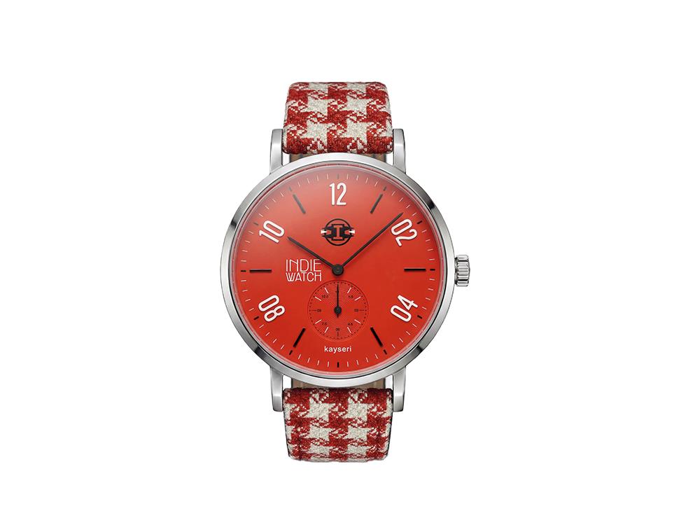Indie Watch Kayseri Quartz Uhr, Edelstahl 316L , Rot, 38 mm, 76Q