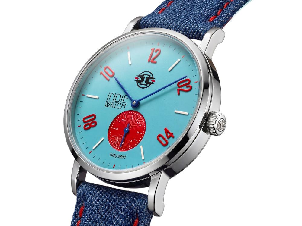 Indie Watch Kayseri Quartz Uhr, Edelstahl 316L , Hellblau, 76Y