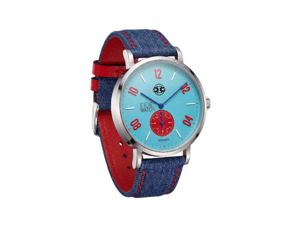 Indie Watch Kayseri Quartz Uhr, Edelstahl 316L , Hellblau, 76Y