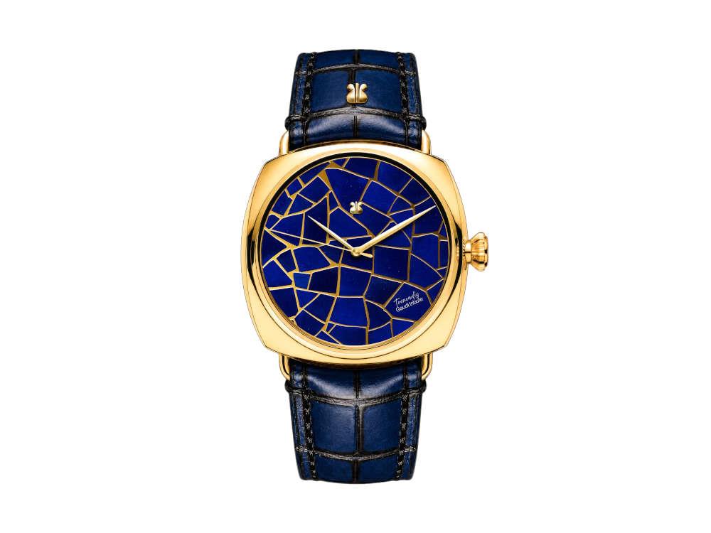 Indie Watch Trencadís Lapislázuli Automatik Uhr, Blau, 44 mm, TRDISLAP01
