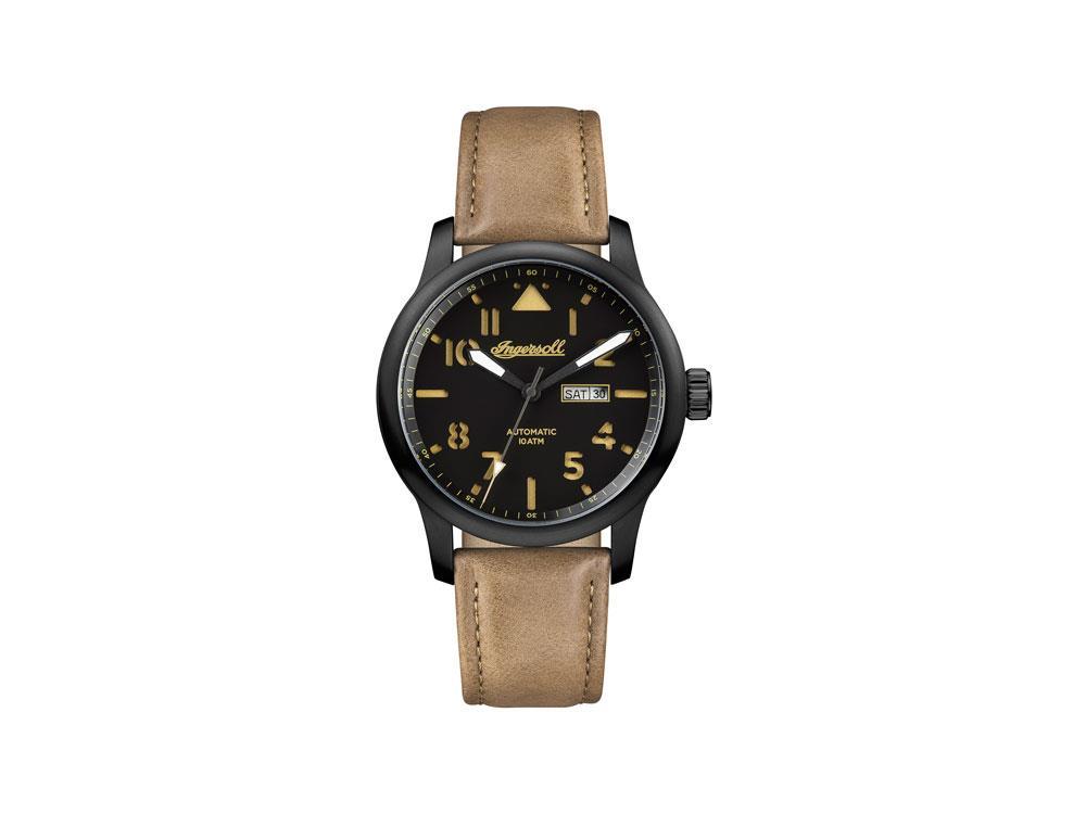 Ingersoll Hatton Automatik Uhr PVD 47mm Schwarz Tag und Datum I01 Iguana Sell DE