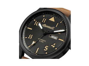 Ingersoll Hatton Automatik Uhr, PVD, 47mm, Schwarz, Tag und Datum, I01302