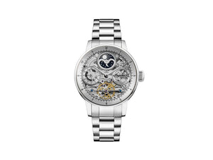 Ingersoll Jazz Automatik Uhr, 44 mm, Silber, Mondphase, GMT, I07703
