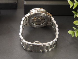 Ingersoll Jazz Automatik Uhr, 44 mm, Silber, Mondphase, GMT, I07703