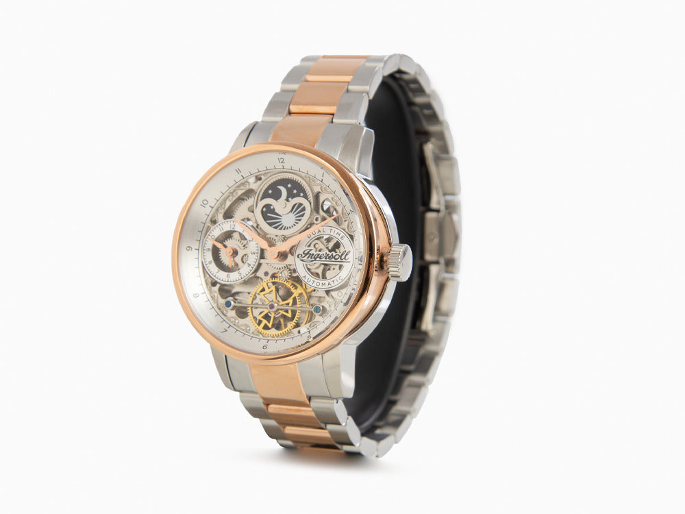 Ingersoll 1892 Jazz Automatik Uhr 42 mm PVD Rose Gold Grau 5 atm Iguana Sell DE