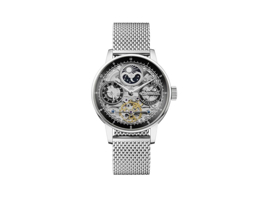Ingersoll 1892 Jazz Automatik Uhr, 42 mm, Schwarz, Milanaise Stahlband, I07708