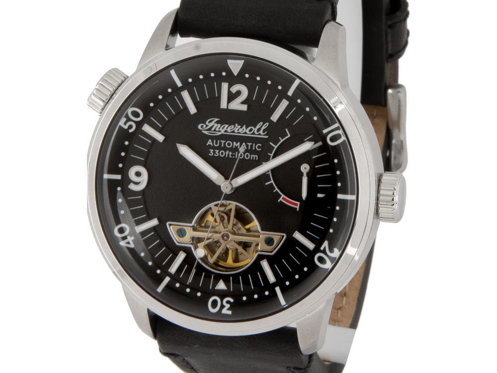 Ingersoll New Orleans Automatik Uhr 47mm Schwarz 10 atm I07801 Iguana Sell DE