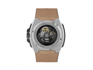 Ingersoll Motion Automatik Uhr, PVD, 50mm, Schwarz, Lederband, I11702