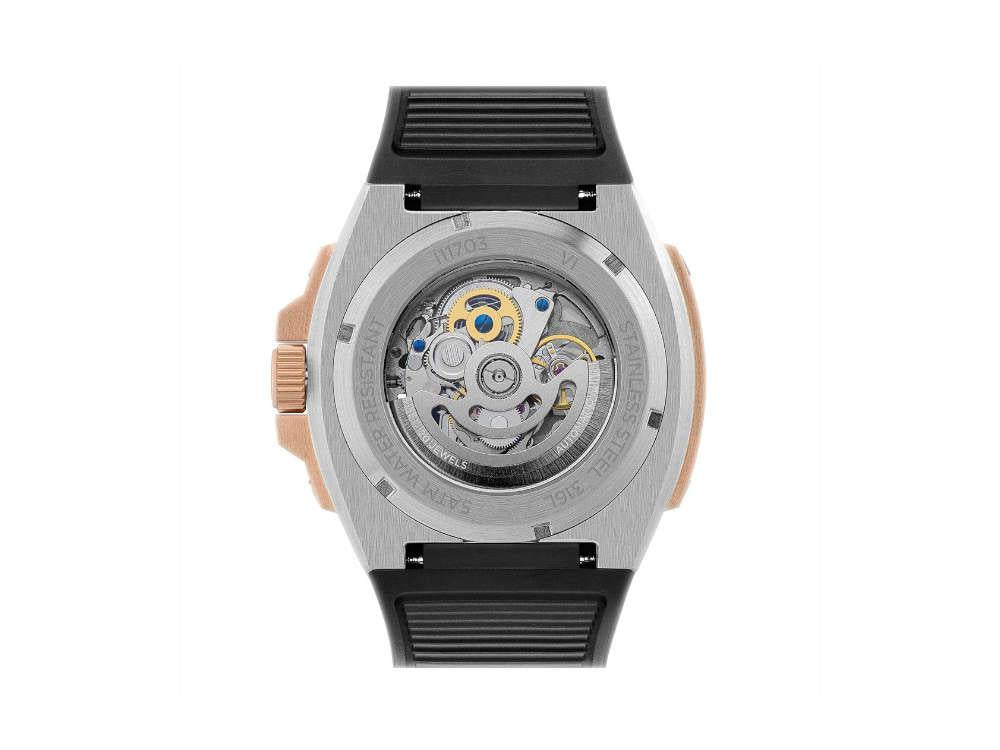 Ingersoll 1892 Motion Automatik Uhr, 50 mm, Silber, Kautschukband, I11703