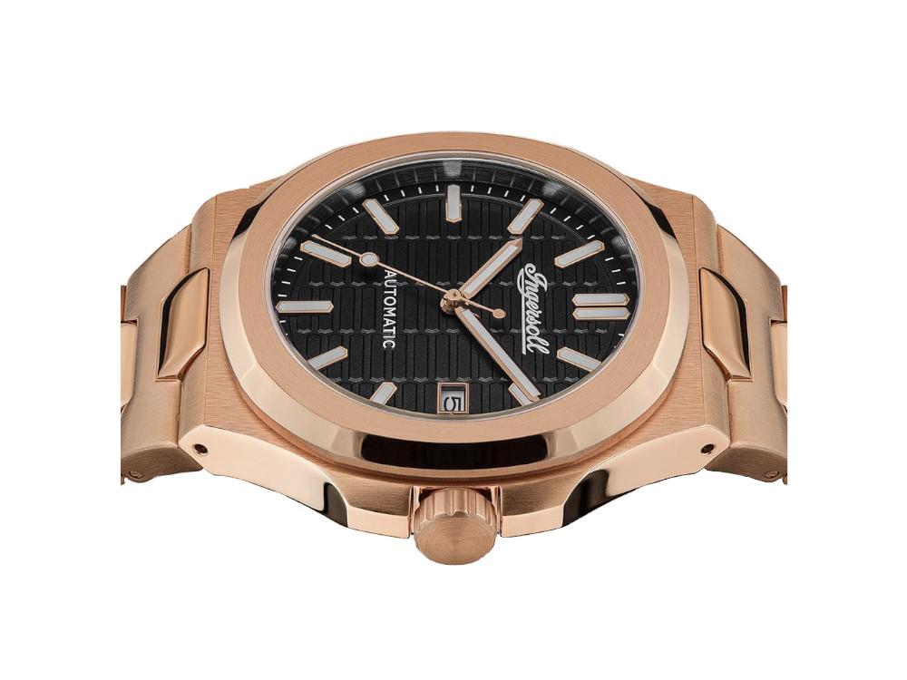 Ingersoll Catalina Automatik Uhr Rosegold PVD 44 mm Schwarz I11802 Iguana Sell DE