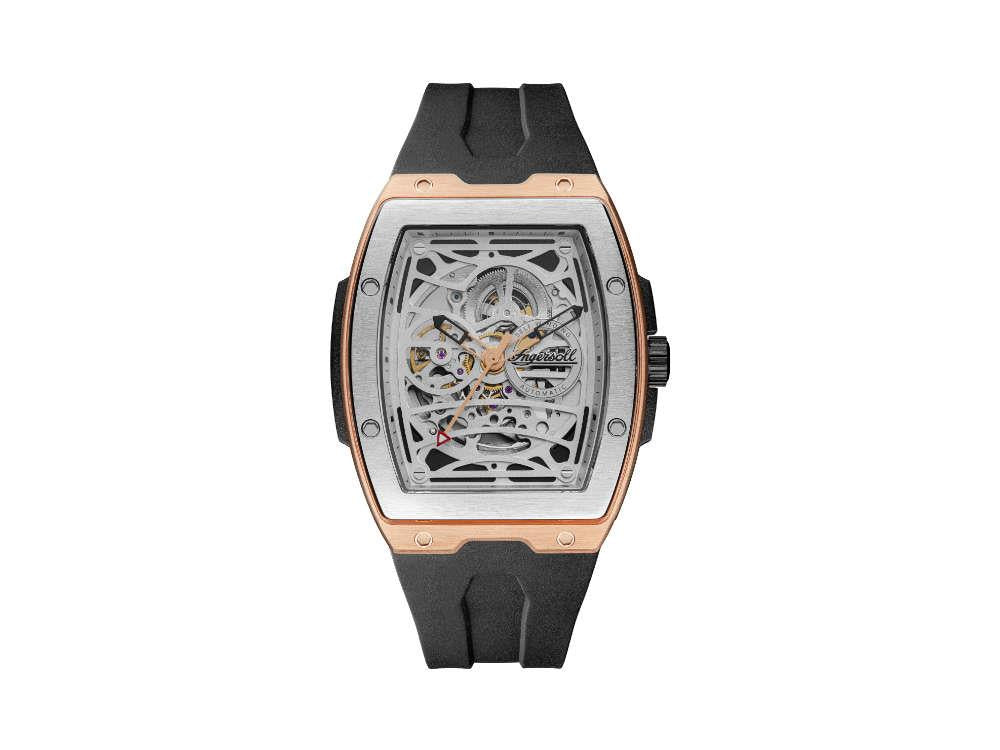 Ingersoll 1892 Challenger Automatik Uhr 44.6mm PVD Rose Gold Silber I12302