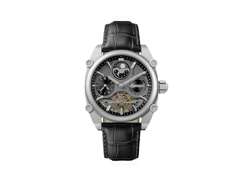 Ingersoll 1892 The Varsity Automatik Uhr, 47 mm, Grau, Lederband, I15402