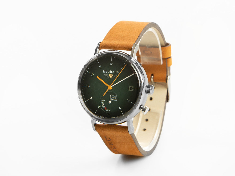 Bauhaus Quartz Uhr, Grün, 41 mm, Tag, 2112-4
