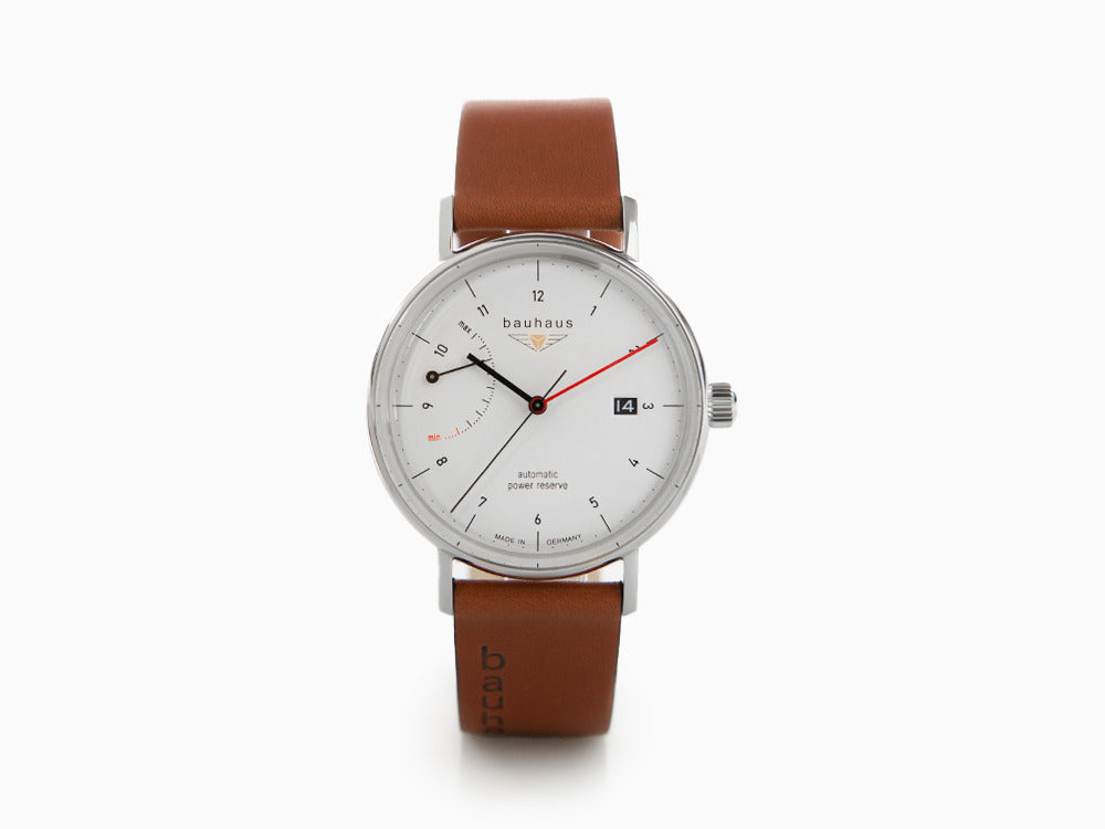 Bauhaus Automatik Uhr, Weiss, 41 mm, Tag, 2160-1