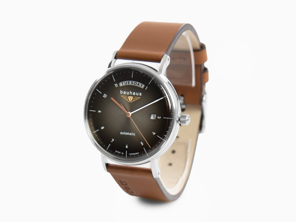 Bauhaus Automatik Uhr, Schwarz, 41 mm, Tag und Datum, 2162-2