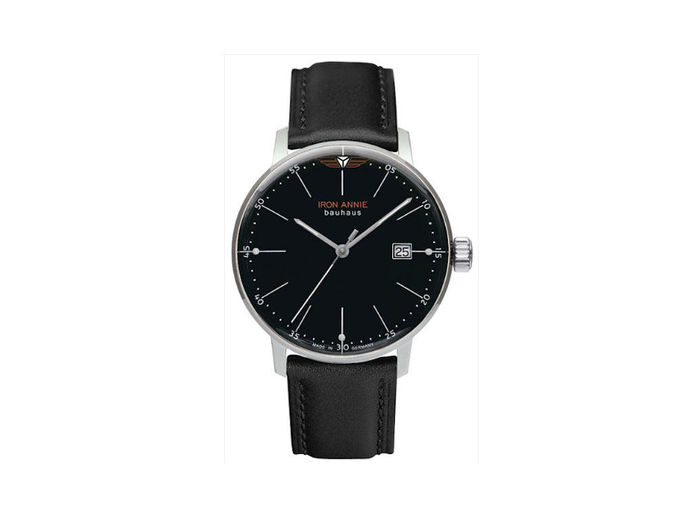 Iron Annie Bauhaus Quartz Uhr, Schwarz, 40 mm, Tag, 5044-2