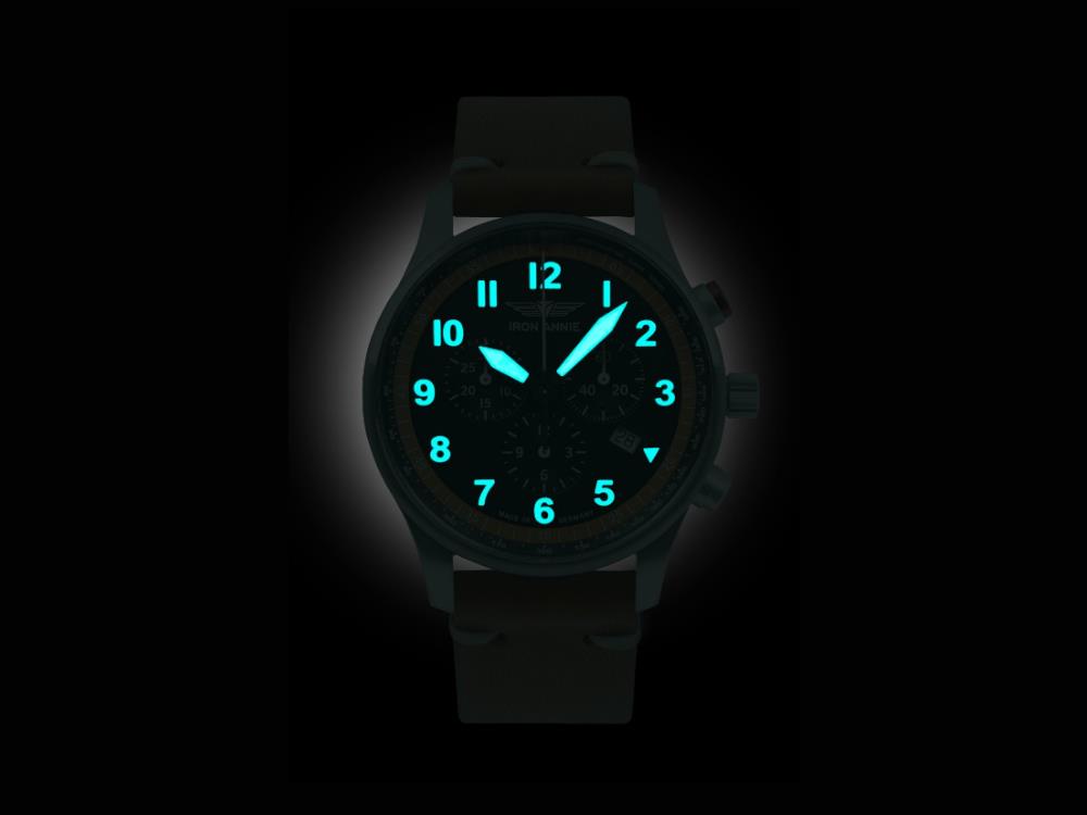Iron Annie F13 Tempelhof Quartz Uhr, Schwarz, 42 mm, Chronograph, Tag, 5688-5