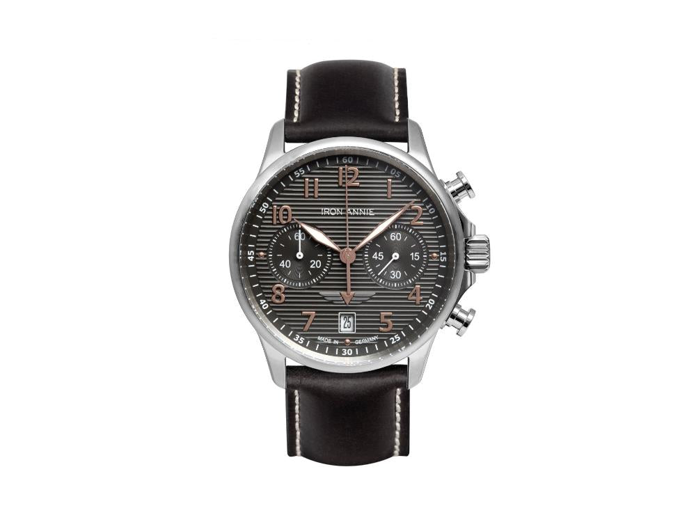 Iron Annie Captain's Line Quartz Uhr, Schwarz, 42 mm, Chronograph, Tag, 5876-5