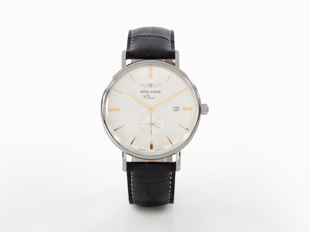 Iron Annie Classic Quartz Uhr, Silber, 41 mm, Tag, Mineral K1, 5938-4