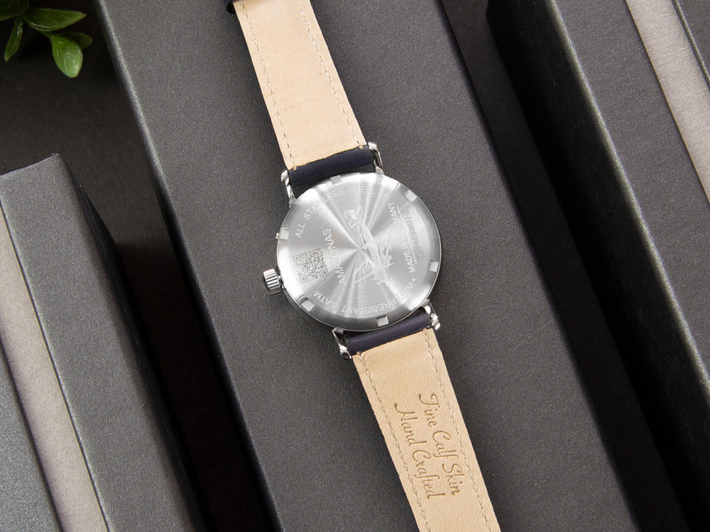Iron Annie Amazonas Impression Moonphase Quartz Uhr, Blau, 36 mm 