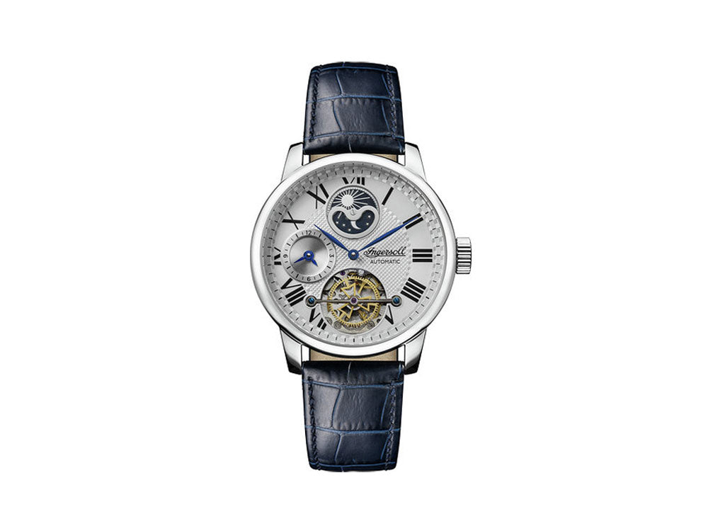 Ingersoll Riff Automatik Uhr, 44 mm, Silber, GMT,  I07401