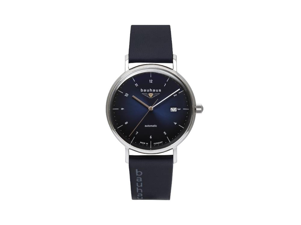 Bauhaus Automatik Uhr, Blau, 41 mm, Tag, 2152-3