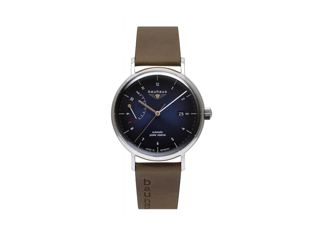 Bauhaus Automatik Uhr, Blau, 41 mm, Tag, 2160-3
