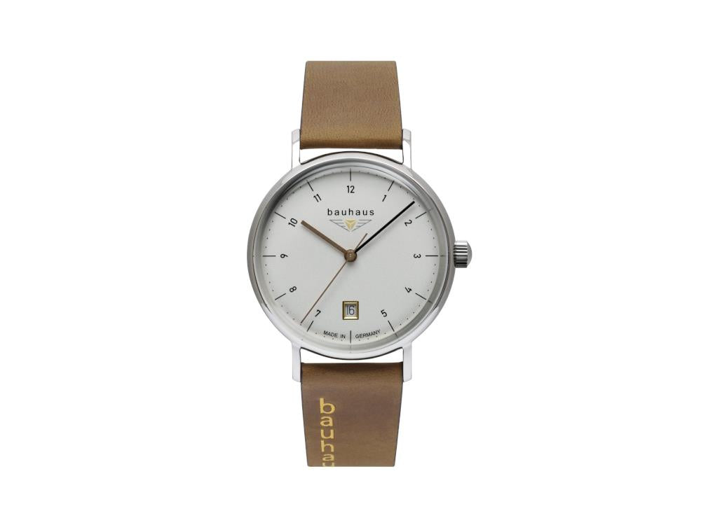 Bauhaus Ladies Quartz Uhr, Silber, 36 mm, Tag, 2141-1