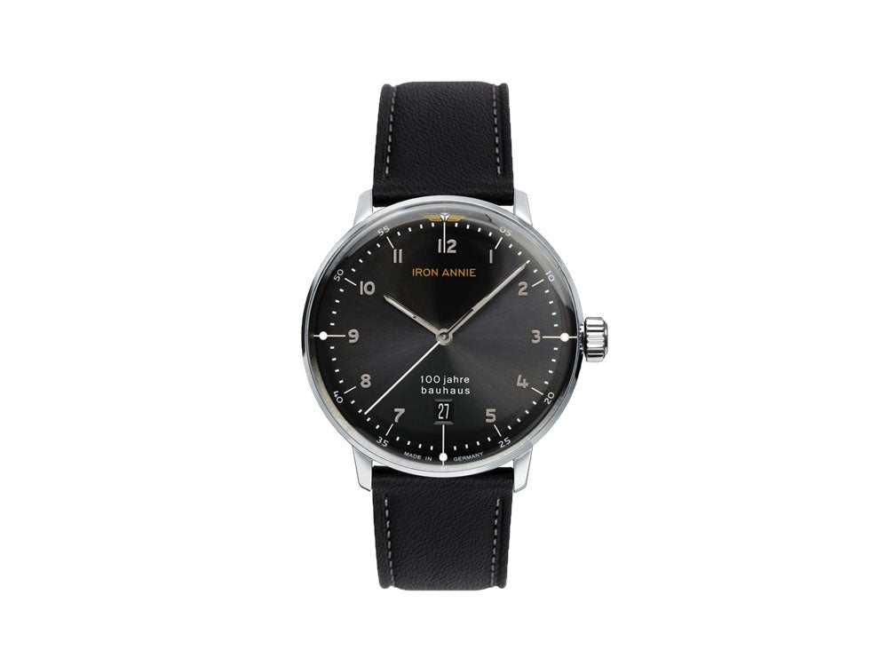 Iron Annie Bauhaus Quartz Uhr, Schwarz, 40 mm, Tag, 5046-2