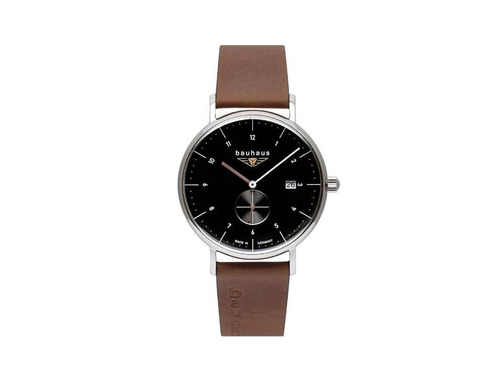 Bauhaus Quartz Uhr, Schwarz, 41 mm, Tag, 2132-2