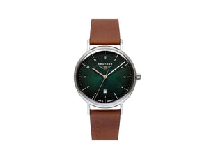 Bauhaus Quartz Uhr, Grün, 41 mm, Tag, 2140-4