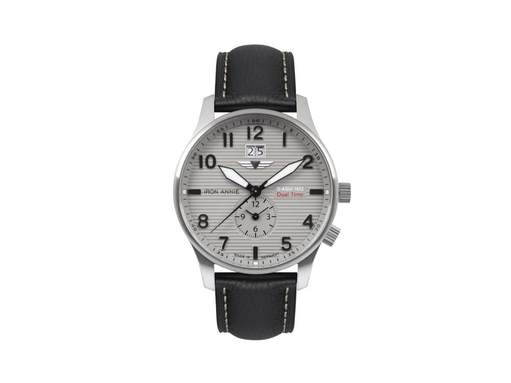Iron Annie D-Aqui Quartz Uhr, Grau, 42 mm, GMT, Tag, 5646-4