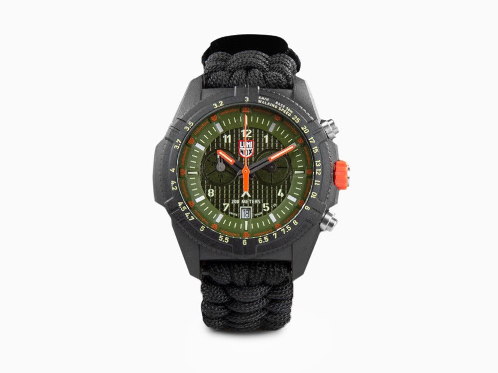 Luminox Bear Grylls Survival Land Quartz Uhr, Grün, 45 mm, Paracord, XL.3797