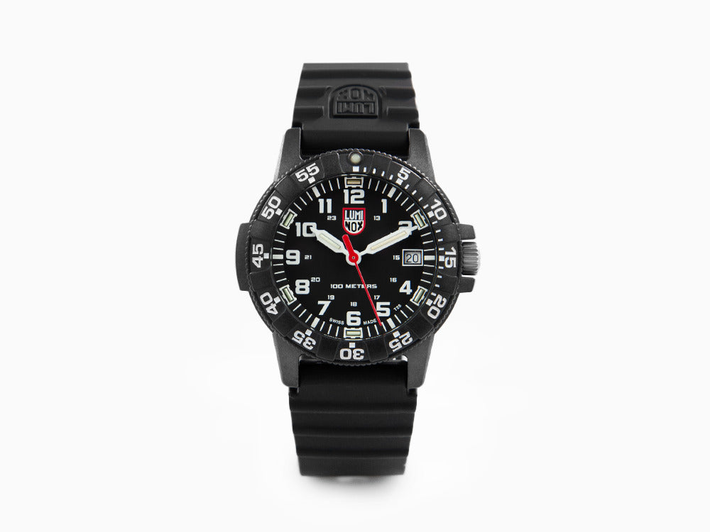 Luminox Leatherback Sea Turtle Quartz Uhr, Schwarz, Kohlenstoff, 39mm, 10 atm