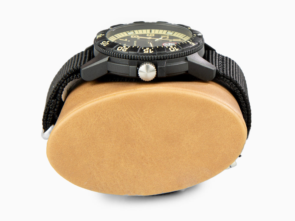 Luminox Sea Turtle Giant Quartz Uhr, Schwarz/Beige, Kohlenstoff, 44 mm, 10 atm