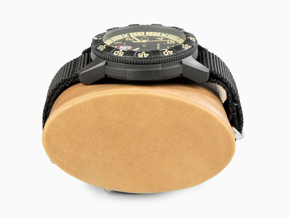 Luminox Sea Turtle Giant Quartz Uhr, Schwarz/Beige, Kohlenstoff, 44 mm, 10 atm